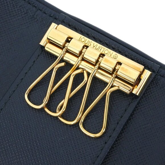 Louis Vuitton Blue Monogram Mini Lin Multicles 4 Key Case - Picture 12 of 12